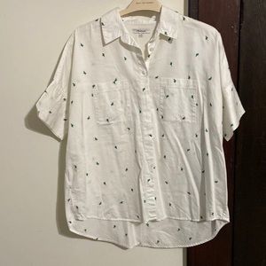 Madewell cactus collared button down shirt